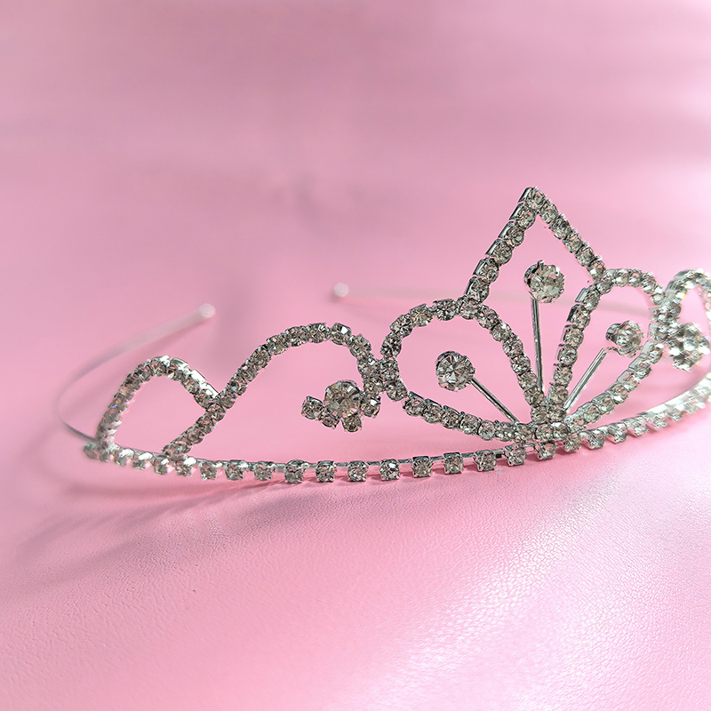 Women'S Wedding Accessories - Srebrna Korona Ślubna z Cyrkoniami Luksusowa