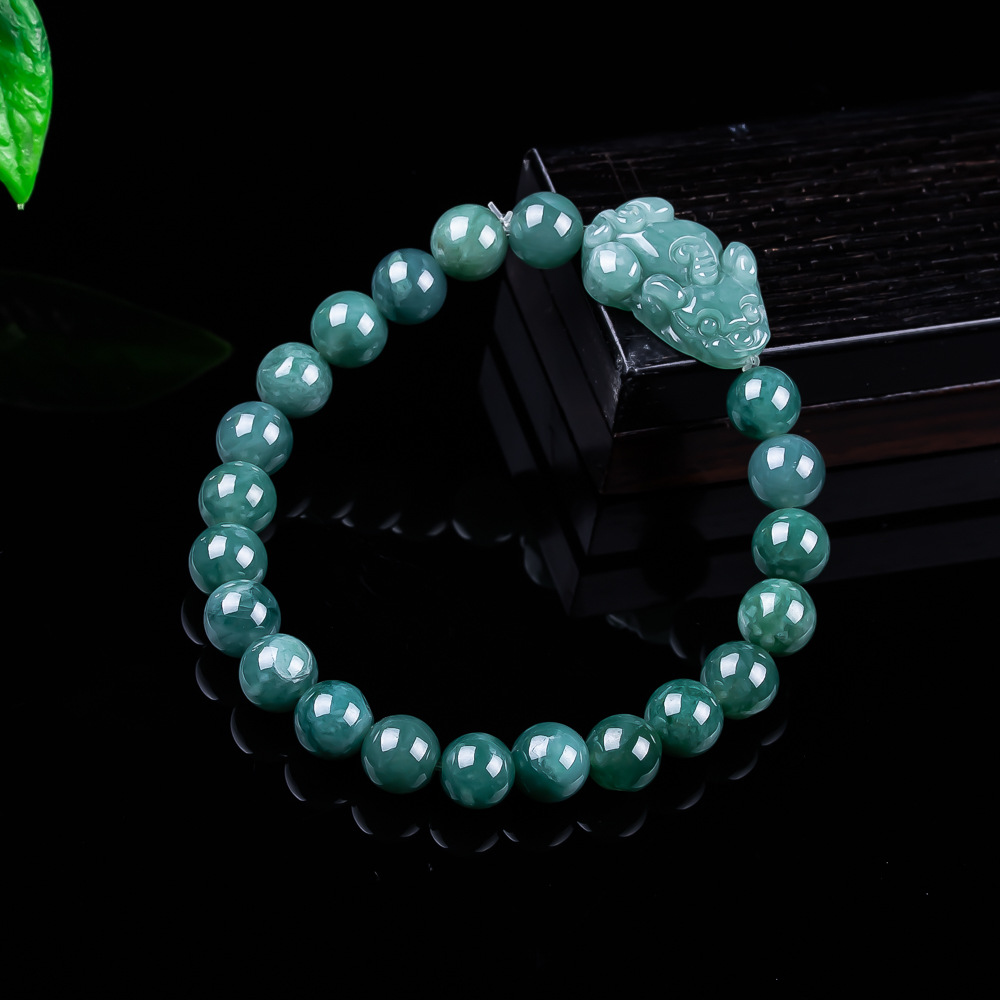 Women'S Vintage Accessories - Naturalna bramka z jadeitu birmańskiego Pixiu,