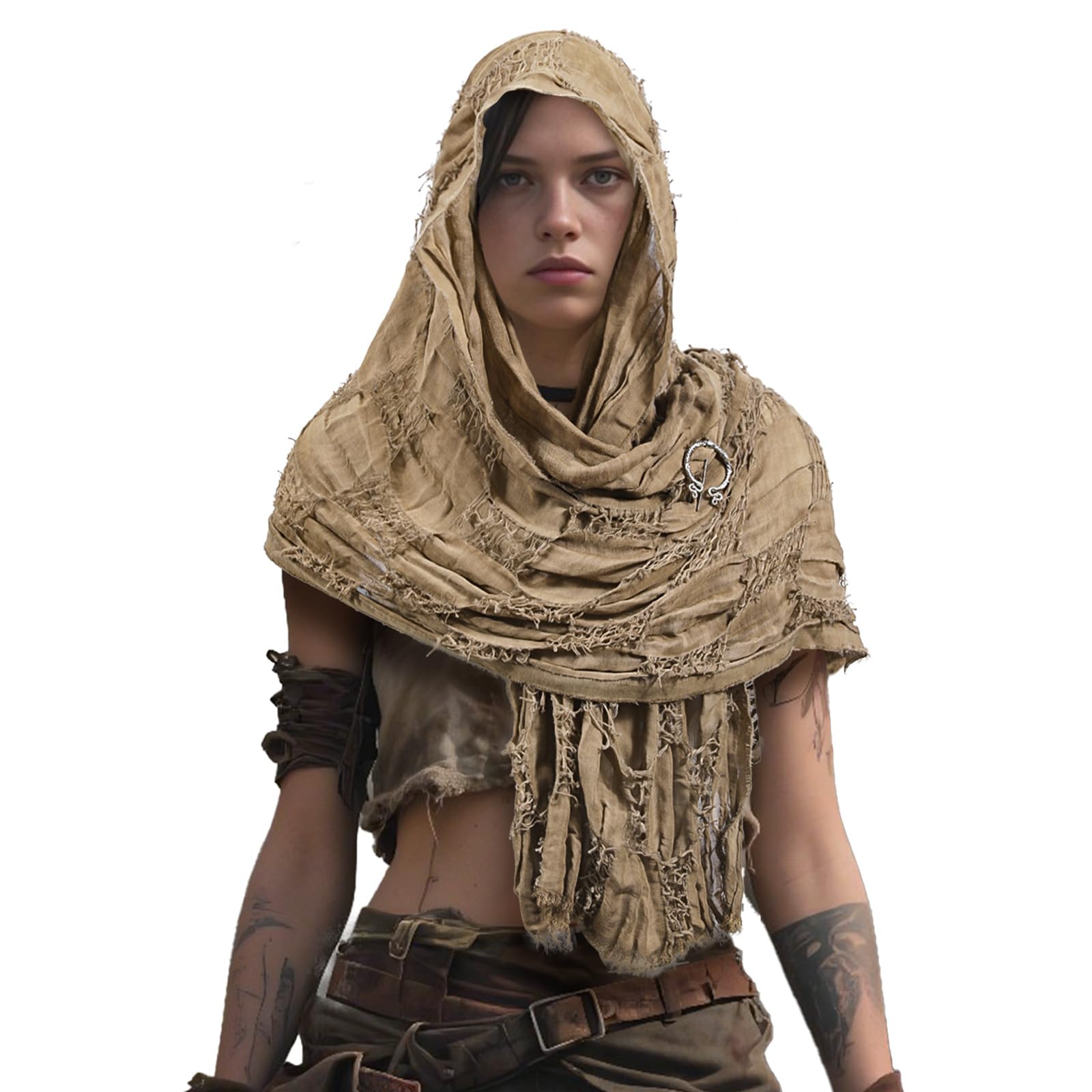 Women'S Viking Accessories - Kostium Dune Postapokaliptyczny Płaszcz z Kapturem