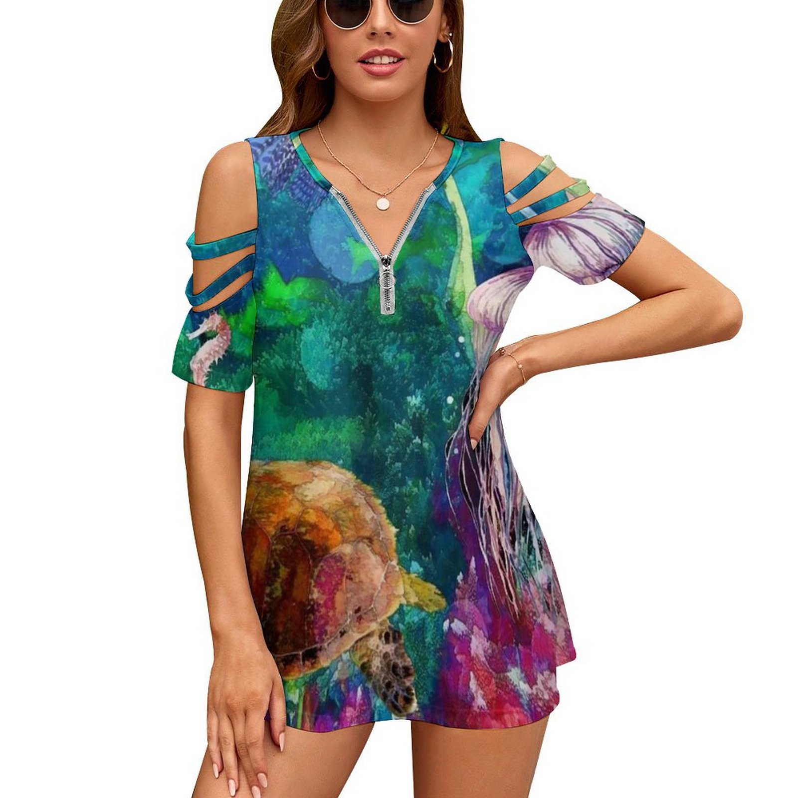 Women'S Accessories Australia - Turtles On The Reef Women Zipper
