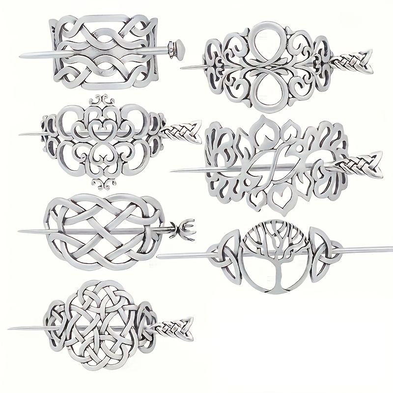 Women'S Viking Accessories - 7 sztuk vintage klipsów do włosów