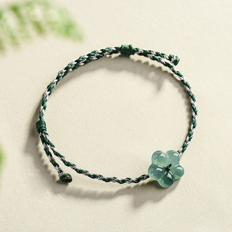 Women'S Vintage Accessories - Bransoletka z jadeitu birmańskiego w kształcie