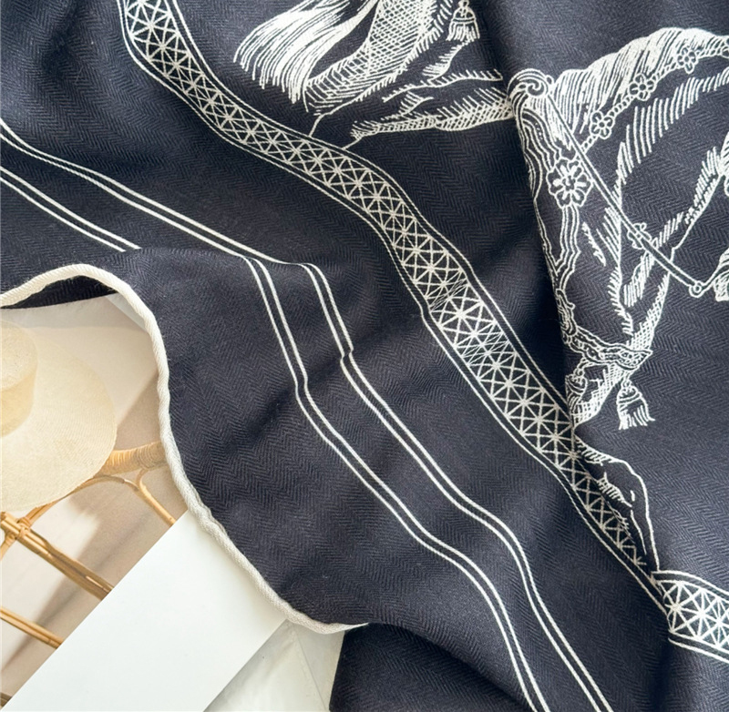 Czarny szalik z mieszanki jedw – Accessories Brand For Women recenzja i cena