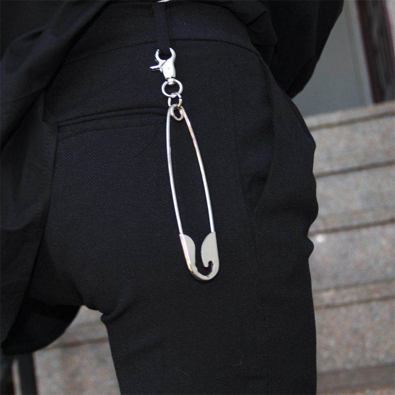 Punk duży brelok metalowy wisi – Women'S Jeans Accessories Chain recenzja i cena