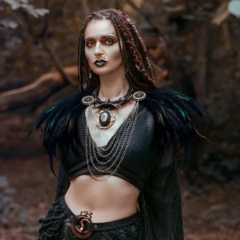 1 szt. Peleryna z piór w stylu – Women'S Viking Accessories recenzja i cena