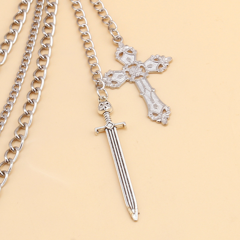 Hip Hop czaszka krzyż spodnie  – Women'S Jeans Accessories Chain recenzja i cena