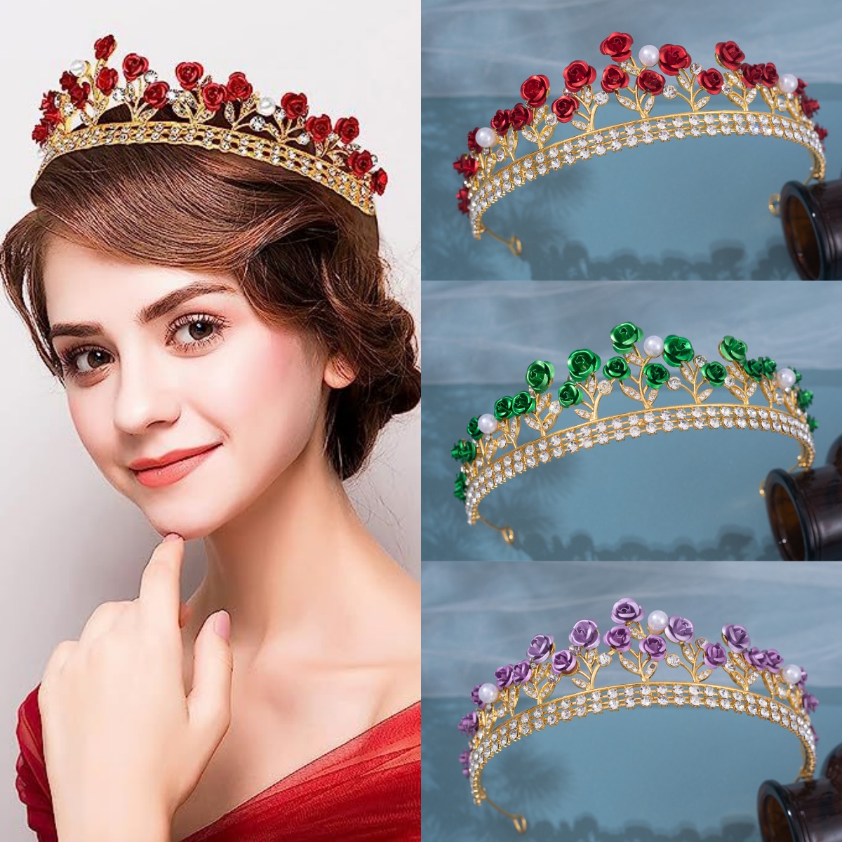 Barokowa ceramiczna korona ślu – Women'S Wedding Accessories recenzja i cena