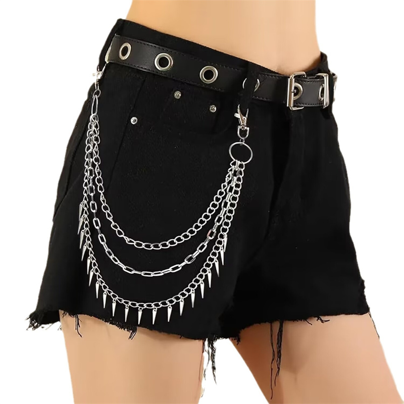 Warstwa 3 Punk Chain na dżinsa – Women'S Jeans Accessories Chain recenzja i cena