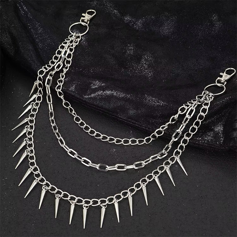 Warstwa 3 Punk Chain na dżinsa – Women'S Jeans Accessories Chain recenzja i cena